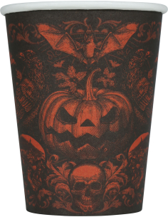 Lot de 6 Gobelets Halloween Baroque Gothique Citrouille & Crânes – 240 ml 2