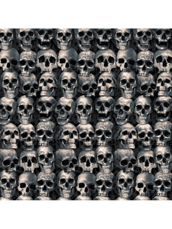 Décoration Murale Géante Têtes de Mort 1,20 m x 6 m – Effet Ossuaire XXL