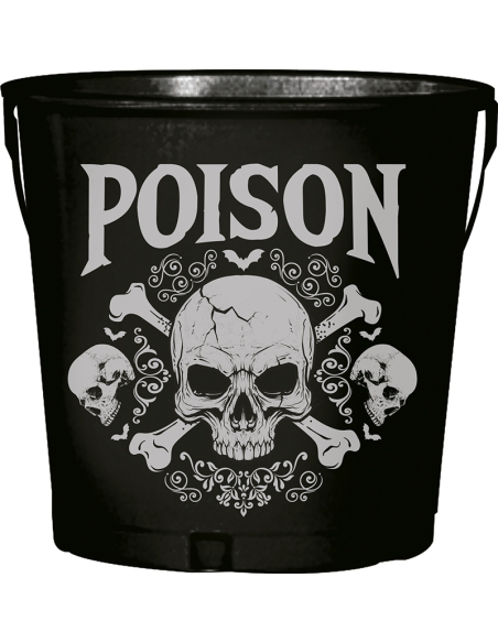 Seau Métallique "Poison" 19 x 23 cm – Accessoire Halloween pour Particuliers & Pros