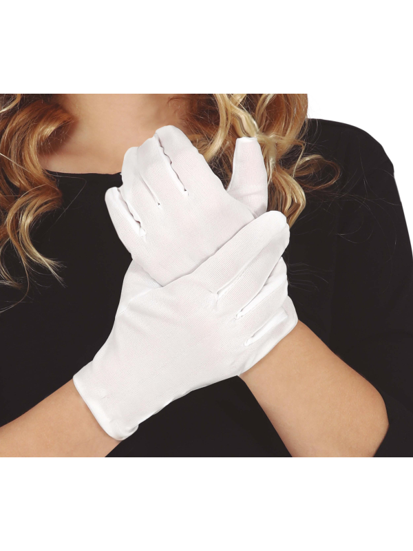 Gants Halloween Enfant – 18 cm, Taille Unique blanc