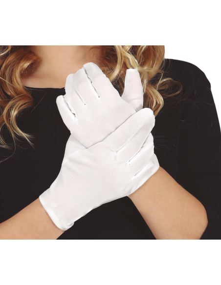 Gants Halloween Enfant – 18 cm, Taille Unique blanc
