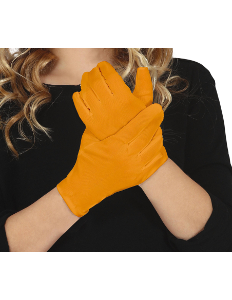 Gants Halloween Enfant – 18 cm, Taille Unique orange