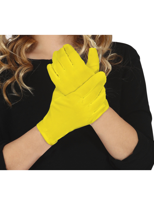 Gants Halloween Enfant – 18 cm, Taille Unique jaune