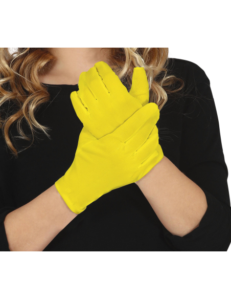 Gants Halloween Enfant – 18 cm, Taille Unique jaune