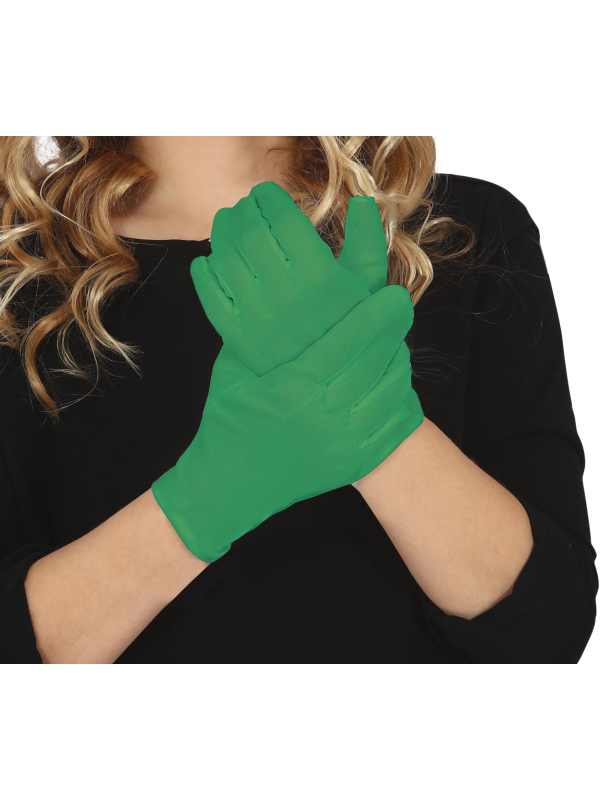 Gants Halloween Enfant – 18 cm, Taille Unique vert