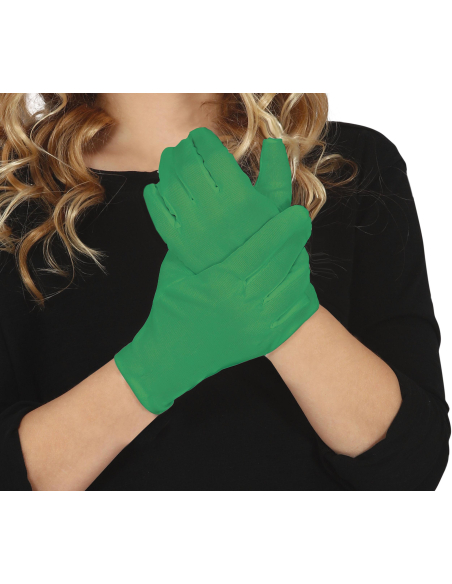 Gants Halloween Enfant – 18 cm, Taille Unique vert