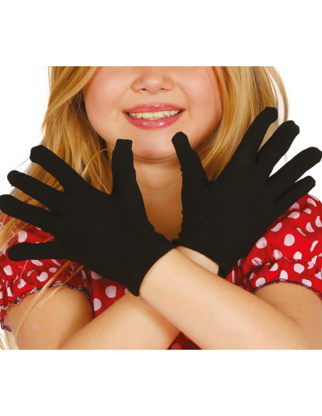 Gants Halloween Enfant – 18 cm, Taille Unique noir