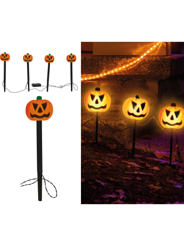 Lanternes Citrouilles Lumineuses Halloween – Décoration de Jardin Extérieur