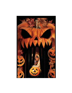 Rideau de Porte Citrouille XXL 240 x 145 cm – Décoration Halloween Immersive