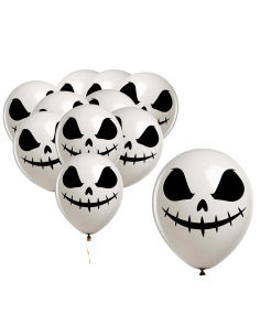 Ballons Halloween motif fantôme 30 cm – Lot de 10