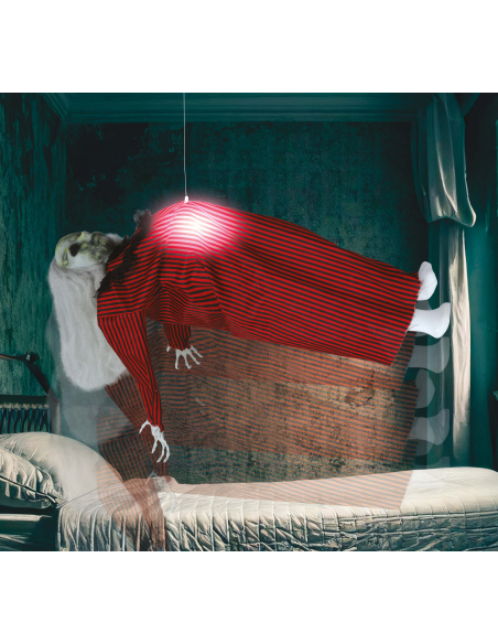 Fantôme Flottant Halloween 70 cm – Décoration Animée avec Sons et Lumière
