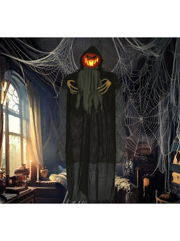 Suspension Citrouille Halloween Lumineuse 120 cm – Décoration Intérieur & Extérieur