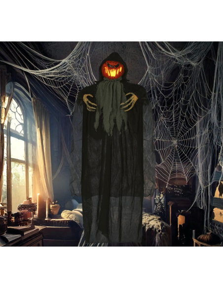 Suspension Citrouille Halloween Lumineuse 120 cm – Décoration Intérieur & Extérieur