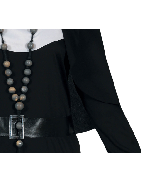 Déguisement Nonne Démoniaque – Coiffe, Masque, Robe & Diadème (Taille M et L)