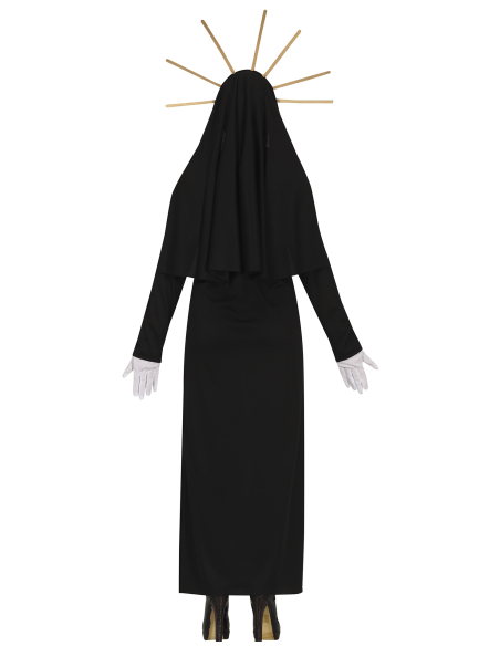 Déguisement Nonne Démoniaque – Coiffe, Masque, Robe & Diadème (Taille M et L)
