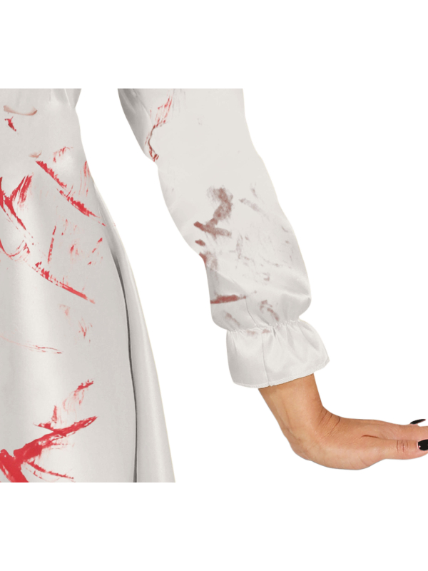 Déguisement Clown de l’Horreur Halloween Femme – Costume Noir & Blanc avec Collerette
