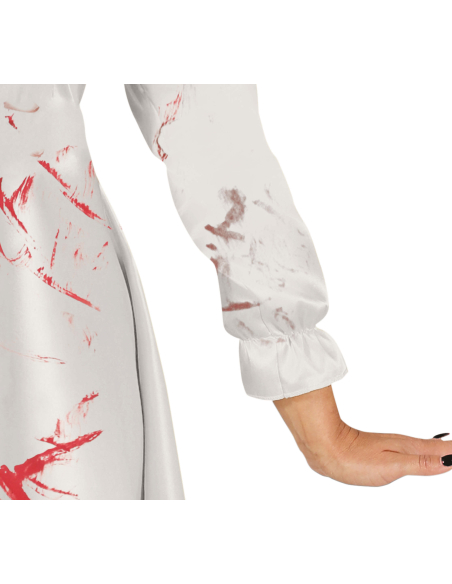 Déguisement Clown de l’Horreur Halloween Femme – Costume Noir & Blanc avec Collerette