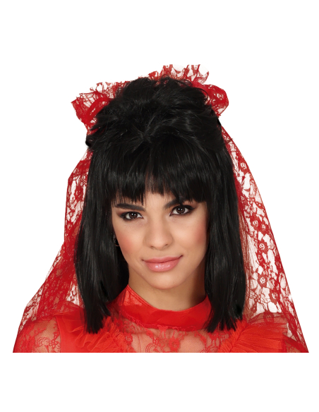 Déguisement Mariée Gothique Rouge – Inspiré de Lydia (Halloween Femme)