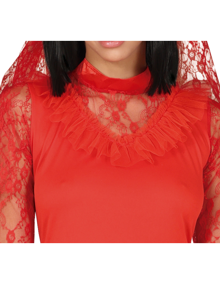 Déguisement Mariée Gothique Rouge – Inspiré de Lydia (Halloween Femme)