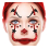 Tatouages visage clown rouge & noir – Maquillage Halloween facile et rapide