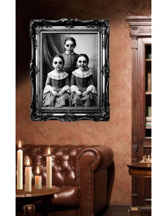 Cadre autocollant enfants fantômes – Décoration maison hantée 58x45 cm 2