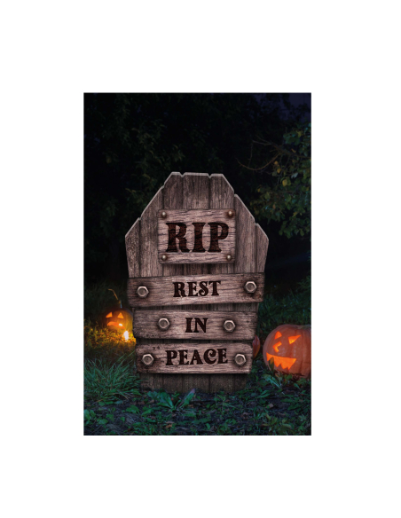 Pierre Tombale Halloween RIP – Rest in Peace en Plastique – 56 cm