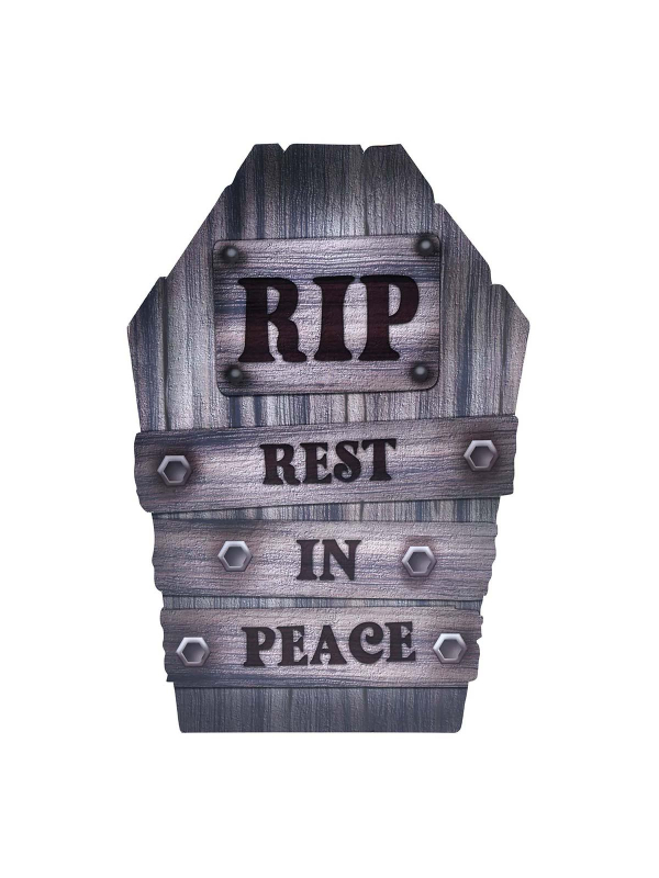 Pierre Tombale Halloween RIP – Rest in Peace en Plastique – 56 cm