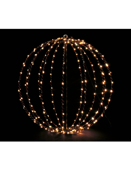 Boule Lumineuse Métallique 60 cm – 640 LED Chaudes Noël Professionnel