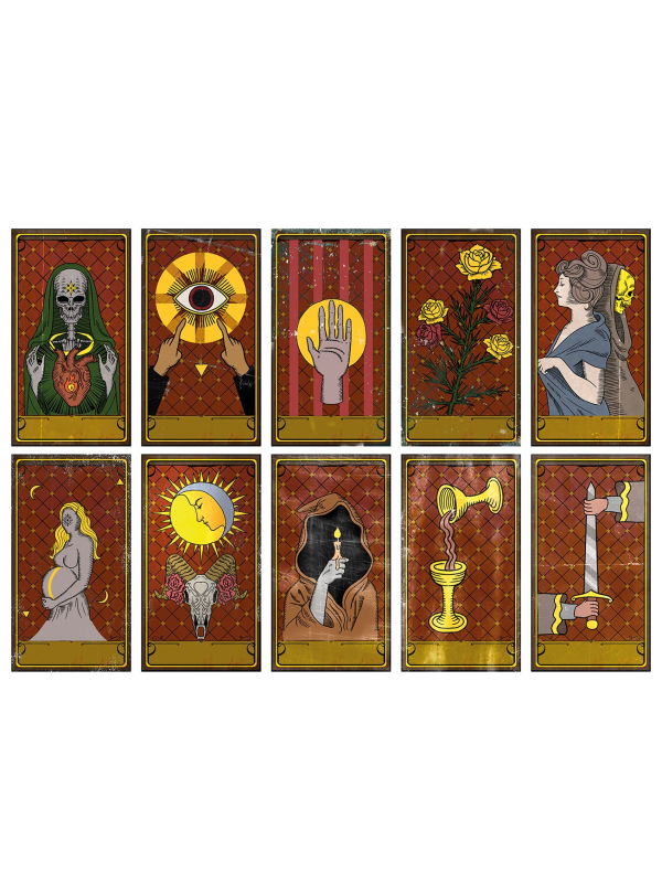 Cartes Vaudou Halloween – Lot de 10 Grandes...