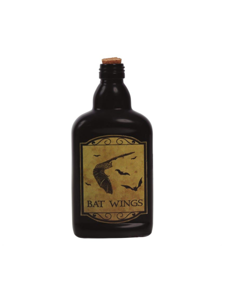 Bouteille de Sorcellerie Halloween 19 cm – Modèle Aléatoire (Poison, Venin ou Ailes de Chauve-Souris)