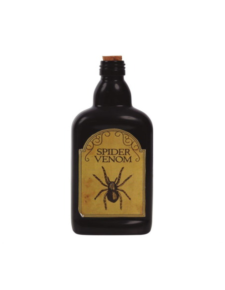 Bouteille de Sorcellerie Halloween 19 cm – Modèle Aléatoire (Poison, Venin ou Ailes de Chauve-Souris)
