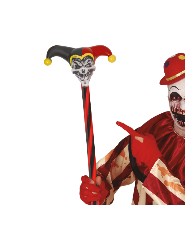 Canne Arlequin 90 cm – Accessoire Clown de l’Horreur