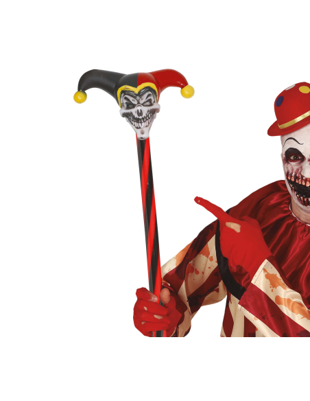 Canne Arlequin 90 cm – Accessoire Clown de l’Horreur
