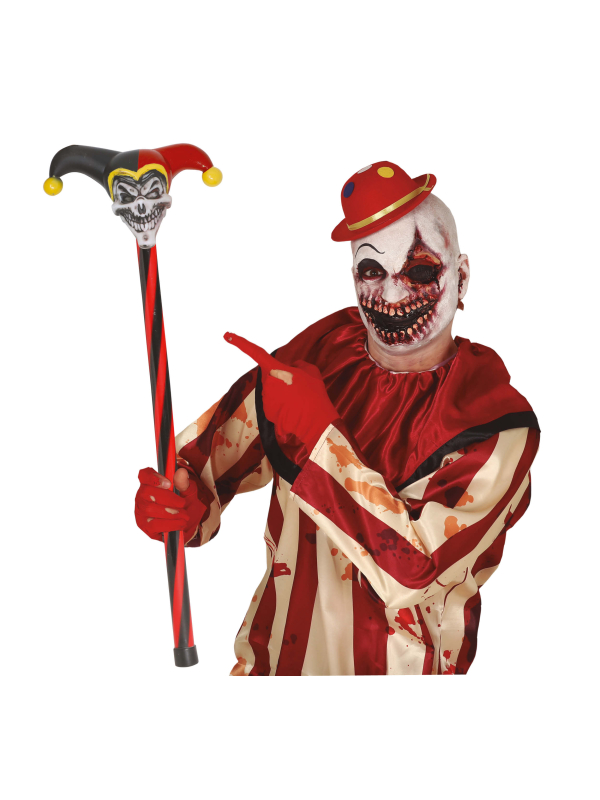 Canne Arlequin 90 cm – Accessoire Clown de l’Horreur