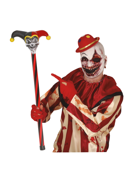 Canne Arlequin 90 cm – Accessoire Clown de l’Horreur