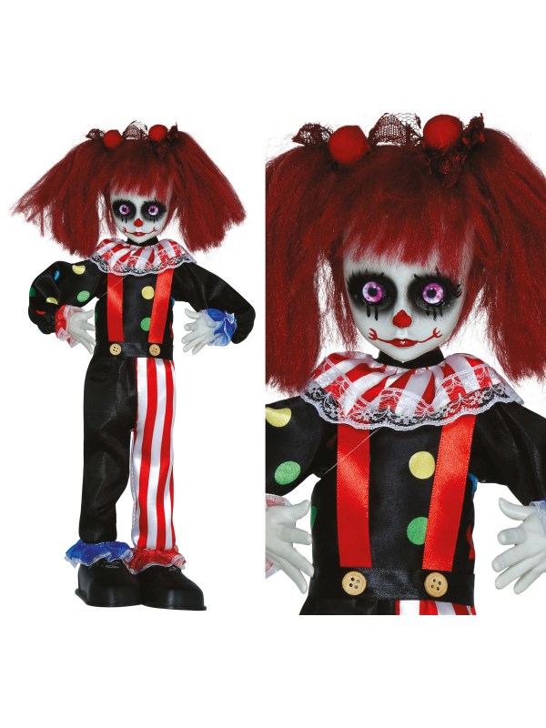 Poupée Clown Maléfique 40 cm – Décoration Cirque de l’Horreur