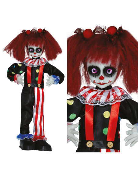 Poupée Clown Maléfique 40 cm – Décoration Cirque de l’Horreur