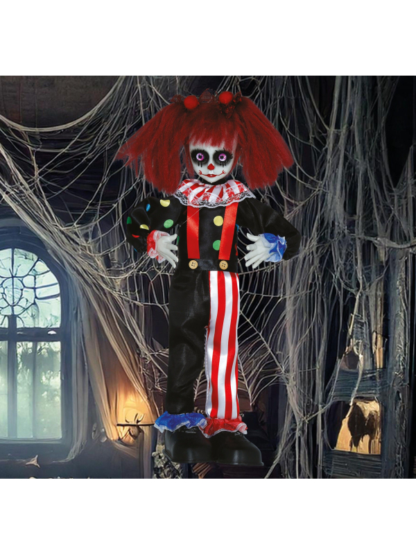 Poupée Clown Maléfique 40 cm – Décoration Cirque de l’Horreur