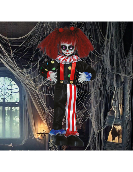 Poupée Clown Maléfique 40 cm – Décoration Cirque de l’Horreur