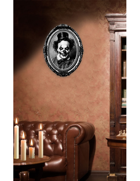 Autocollant “Cadre Clown” Vintage – 30 × 23 cm (PVC adhésif)