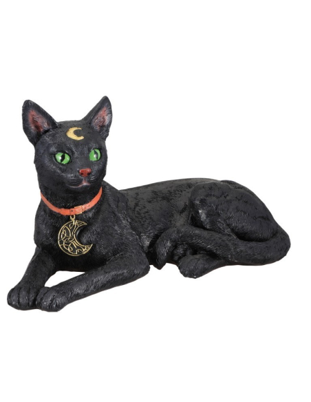 Chat Noir Mystique aux Yeux d’Émeraude – Décoration Halloween 31 cm