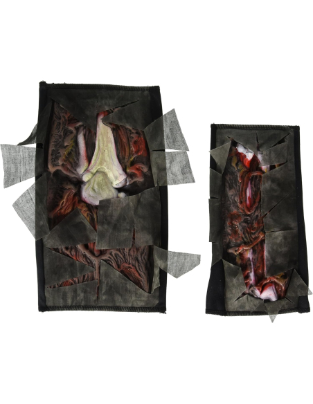 Accessoire Zombie Effrayant – Bras & Jambe Ensanglantés avec Velcro
