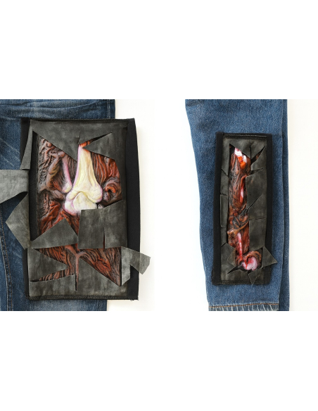 Accessoire Zombie Effrayant – Bras & Jambe Ensanglantés avec Velcro