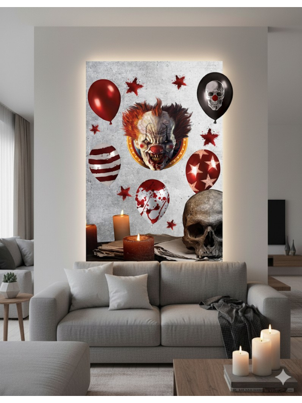 Sticker Mural “Clown du Cirque de l’Horreur” – Planche 25 × 70 cm