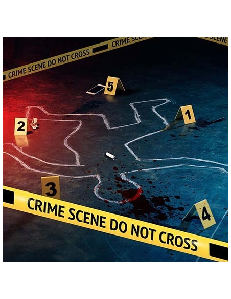 Kit Scène de Crime – Ruban Police 9 m + Numéros & Craie