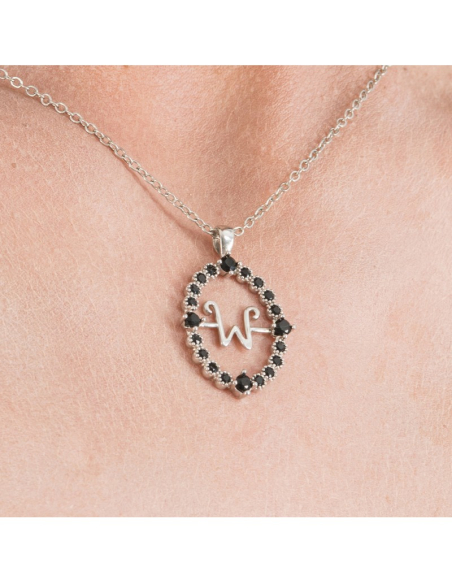 Collier réversible W/M Mercredi Addams – Bijou gothique officiel Wednesday™