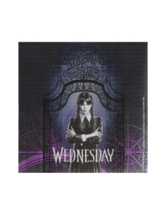 Serviettes Mercredi Addams officielles – Wednesday™ 20 pièces en papier 3 plis 33 x 33 cm 2