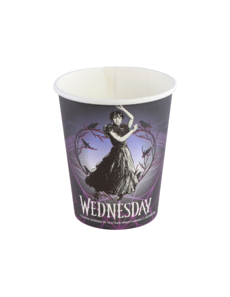 Gobelets Mercredi Addams officiels – Wednesday™ lot de 8 en carton 250 ml
