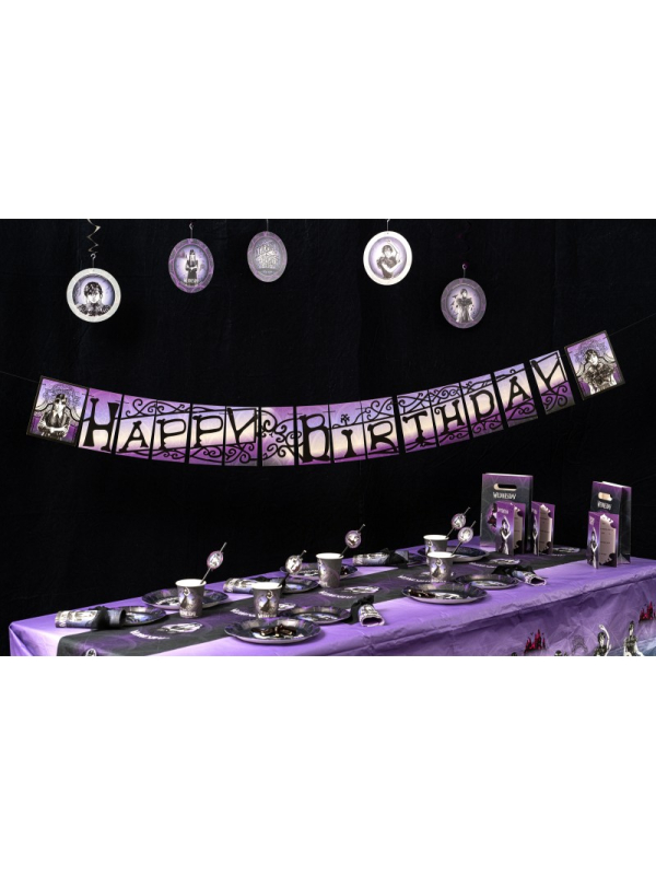 Guirlande Mercredi Addams officielle – Wednesday™ Happy Birthday 200 cm