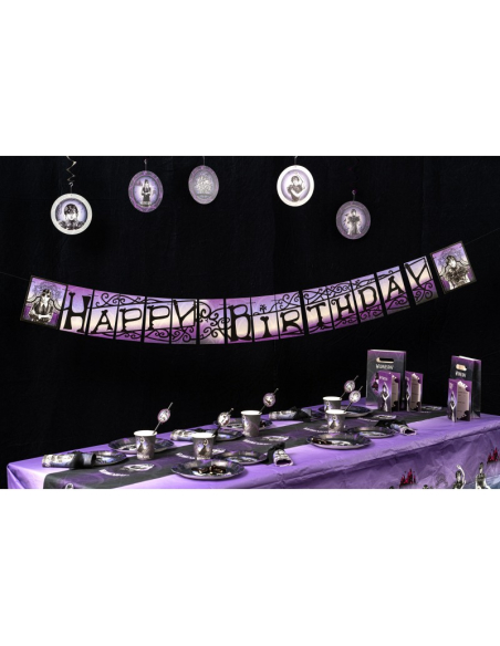 Guirlande Mercredi Addams officielle – Wednesday™ Happy Birthday 200 cm